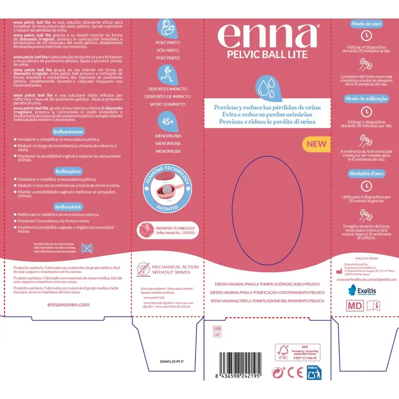 Enna Pelvic Ball Lite Ejercitador Suelo Pélvico Incontinencia Urinaria - Image 11