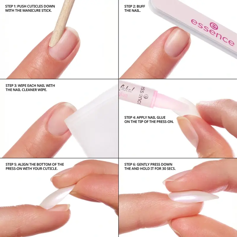 Essence Set De Manicura Con Uñas Postizas What The Fake! Press-On Nails 04 , 28 unidades - Image 4