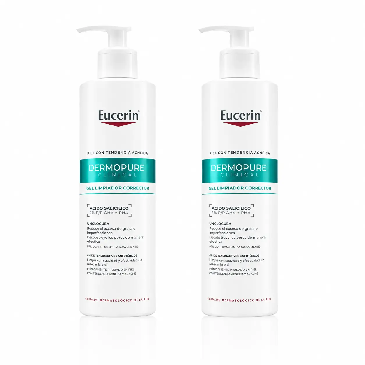 Eucerin Dermopure Gel Limpiador Triple Efecto, 400 Ml , pack 2