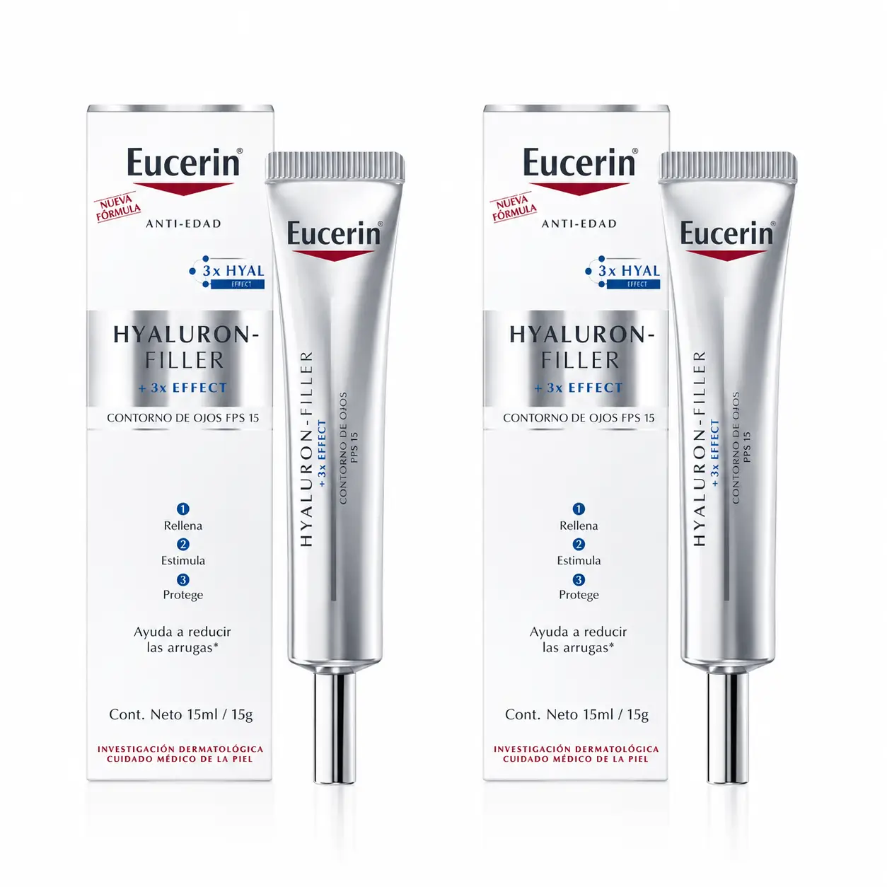 Eucerin Hyaluron Filler Contorno De Ojos, 15 Ml , pack 2
