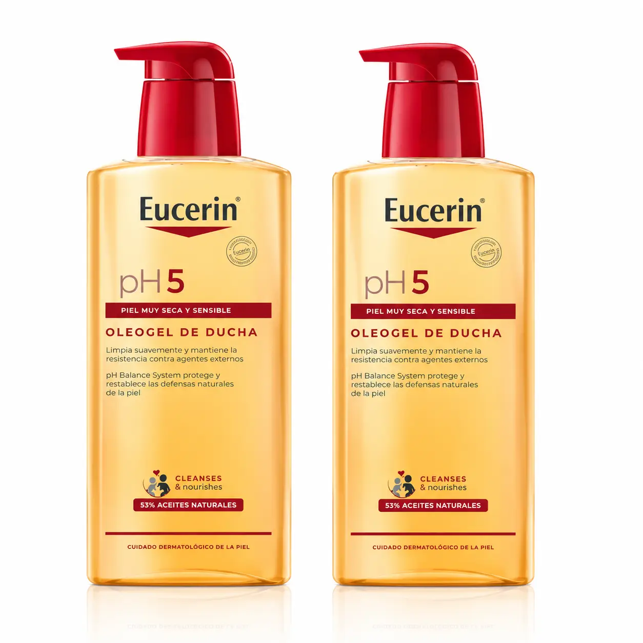Eucerin Oleogel Ducha Ph5, 400 Ml , pack 2