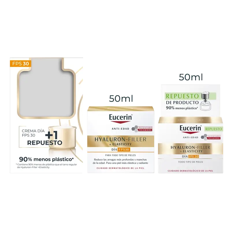 Eucerin Pack Antiedad Elasticity Día Fps 30, 50 Ml+ Recarga, 50 Ml - Image 2