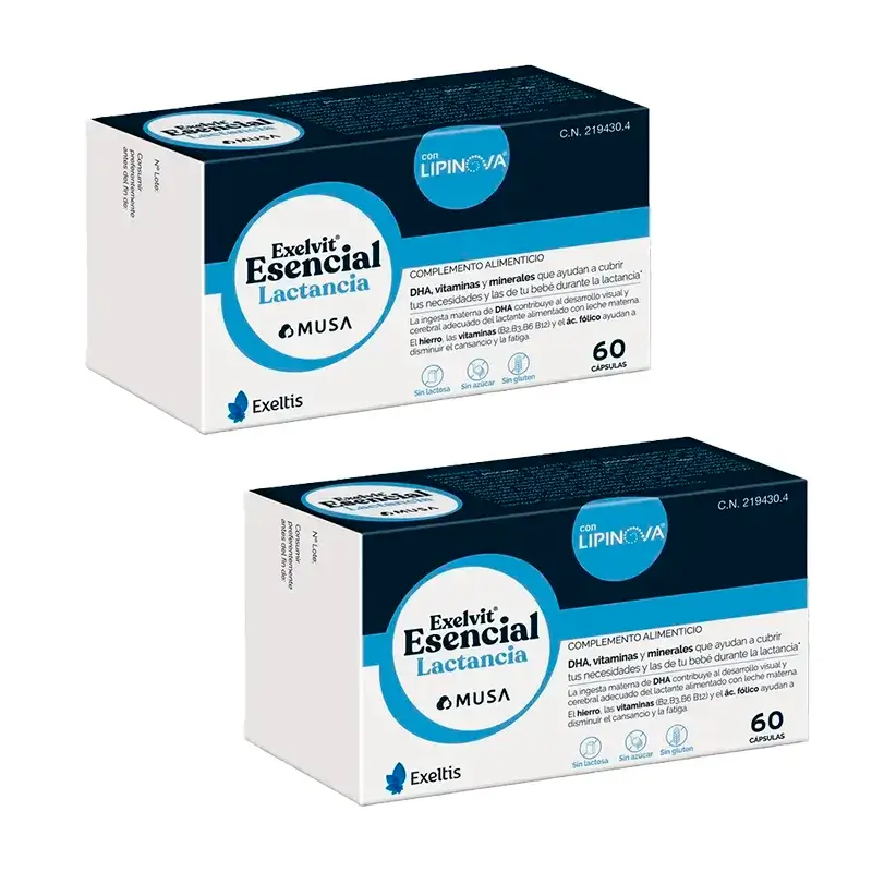 Exelvit Esencial Lactancia, Pack 2 x 60 cápsulas
