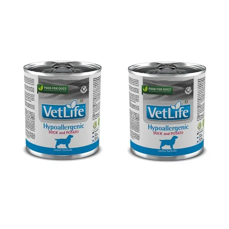Farmina Vet Dog Hypoallergenic Pato Caja 6X300Gr, Comida Húmeda Para Perros, Pack De 2