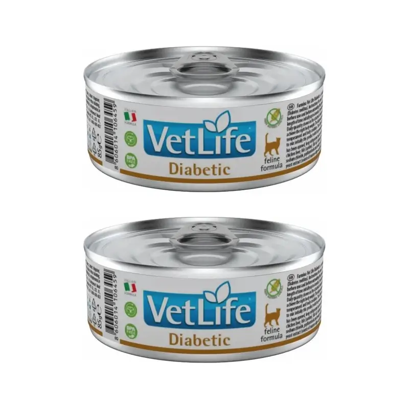 Farmina Vet Natural Diet Cat Diabetic 12X85Gr, Comida Húmeda Para Gatos, Pack De 2
