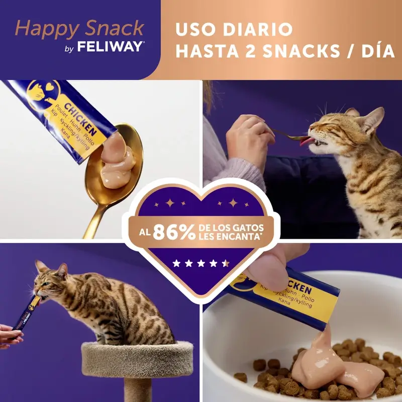 Feliway Happy Snack Sabor Pollo, 24 sobres - Image 4