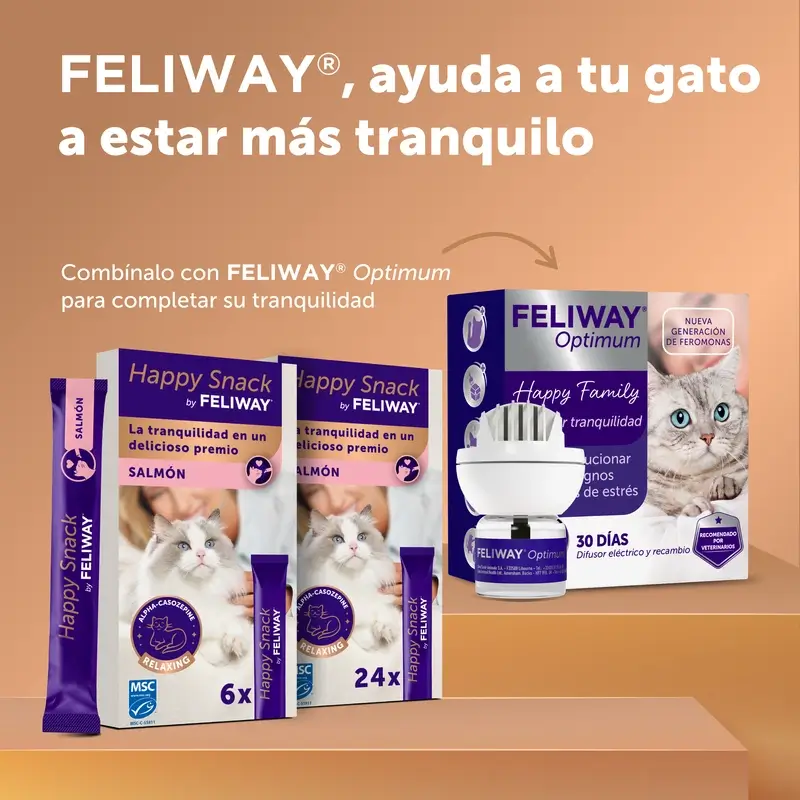 Feliway Happy Snack Sabor Salmón, 6 sobres - Image 9