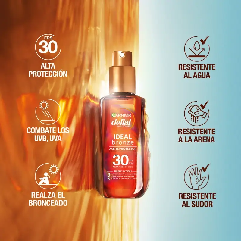Garnier Delial Aceite Protector Bronceador Spf 30 , 150 ml - Image 3