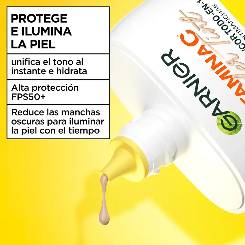 Garnier Uv Daily Protection Vitamina C Wonder Tint Spf50+, Tono Claro , 40 ml - Image 6