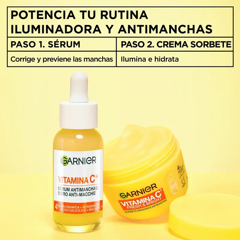 Garnier Vitamin C Fresh & Bright Sorbete Hidratante Antimanchas Crema, 85 ml - Image 11