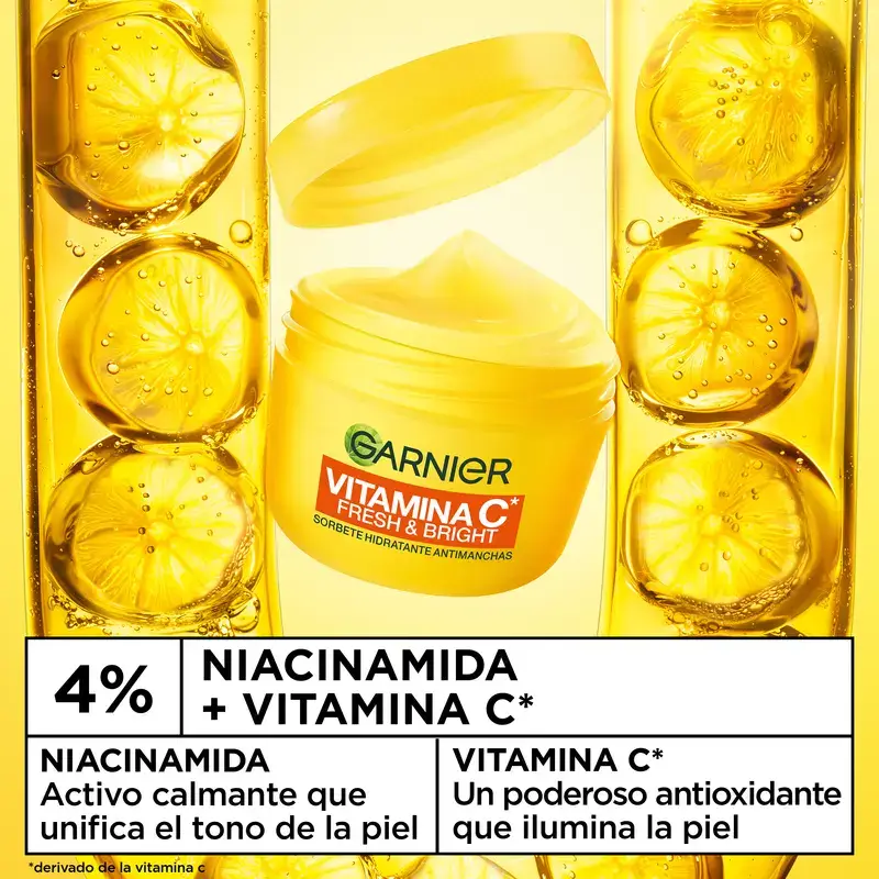 Garnier Vitamin C Fresh & Bright Sorbete Hidratante Antimanchas Crema, 85 ml - Image 6