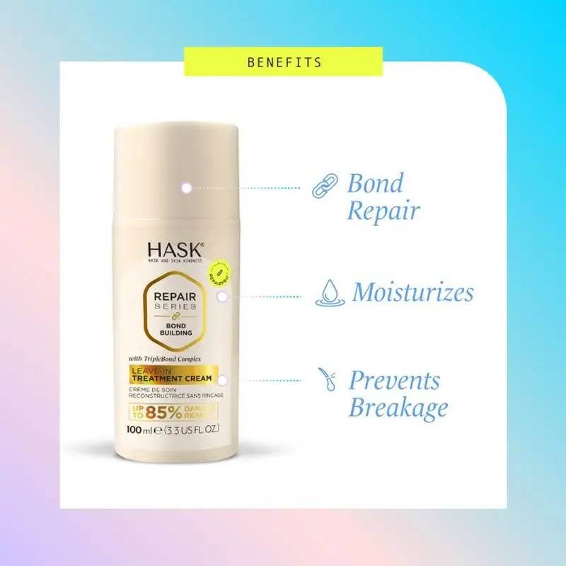 Hask Crema De Tratamiento Sin Enjuague Reconstrucción Profunda Repair Series , 100 ml - Image 4