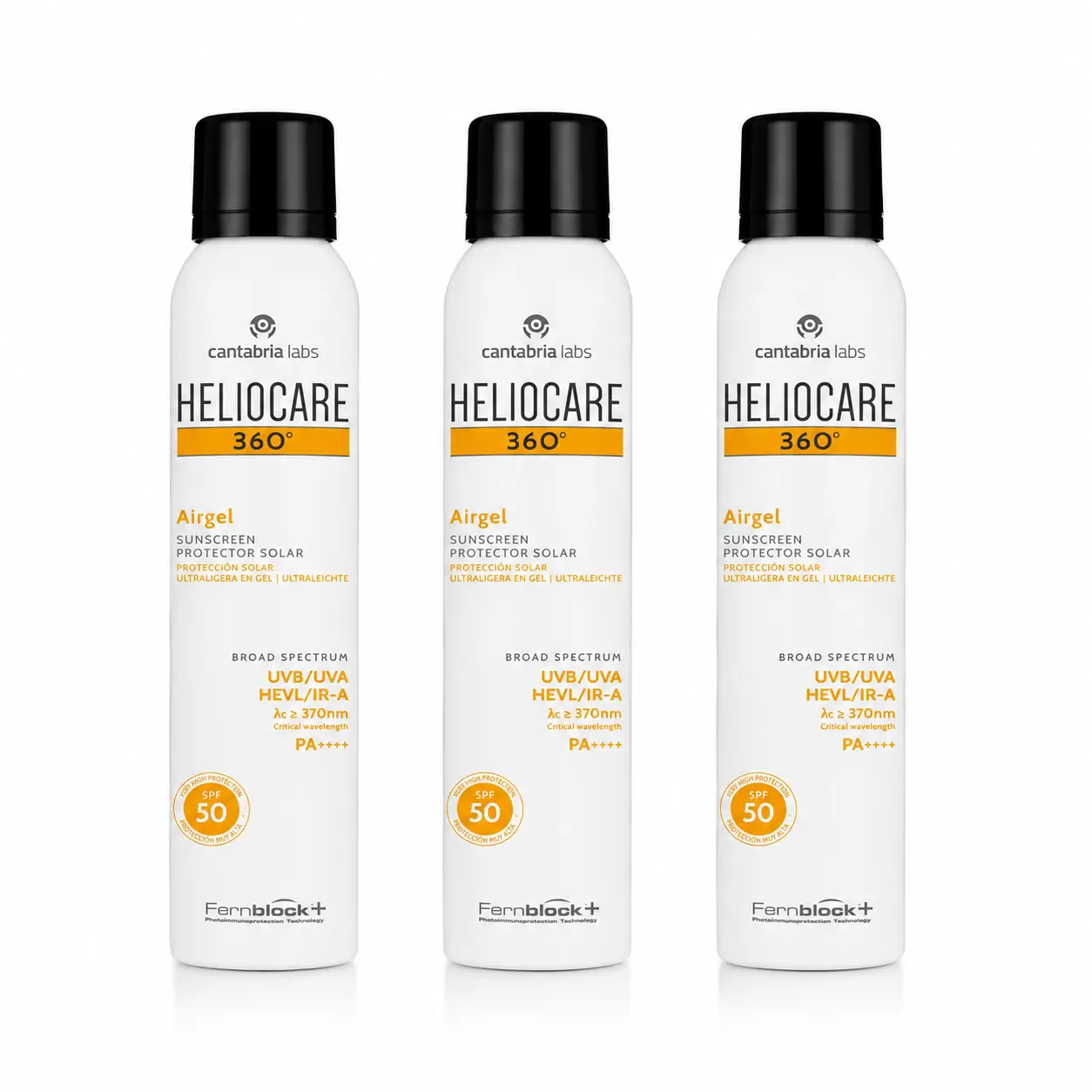 Heliocare 360º Airgel Corporal 200 Ml pack 3