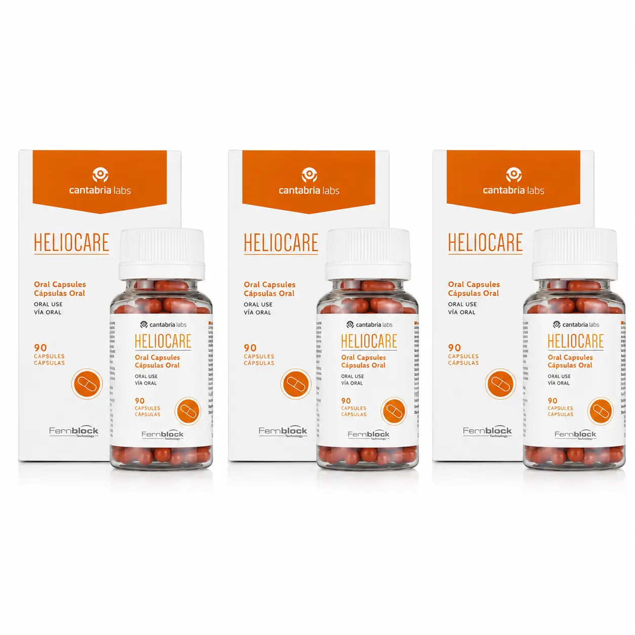 Heliocare Oral 90 Cápsulas pack 3