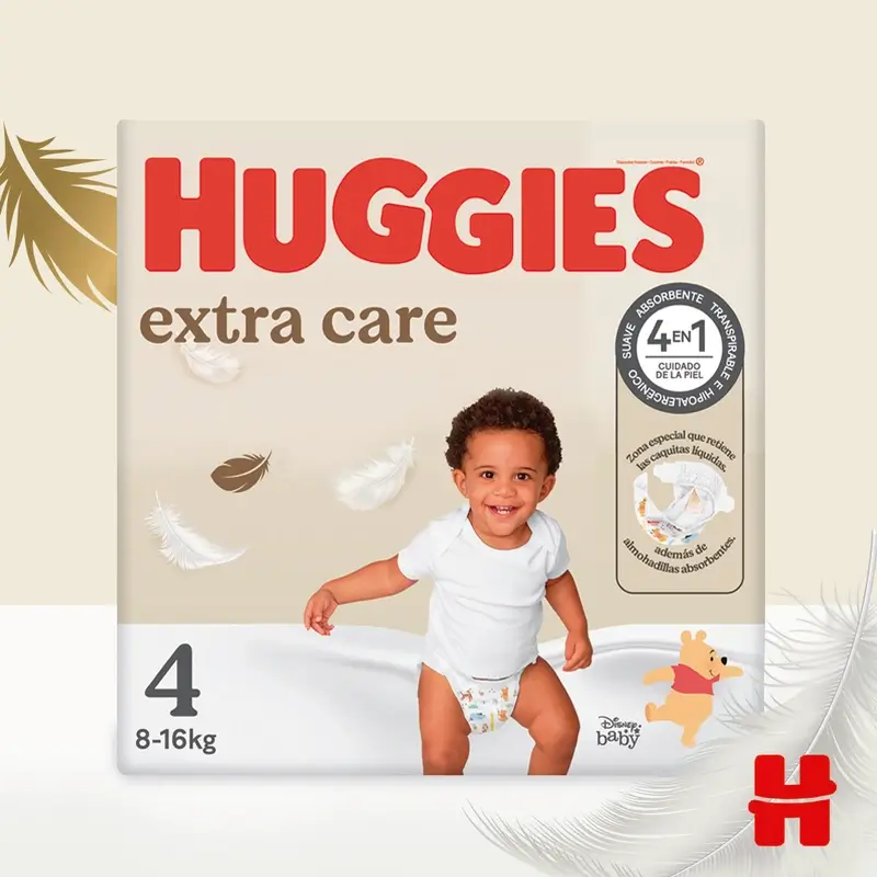 Huggies Extra Care Talla 4 (9-14 Kg) Pañal Para Bebé Disney , 76 unidades - Image 2