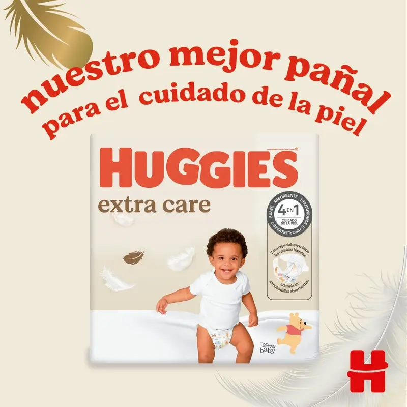 Huggies Extra Care Talla 4 (9-14 Kg) Pañal Para Bebé Disney , 76 unidades - Image 8