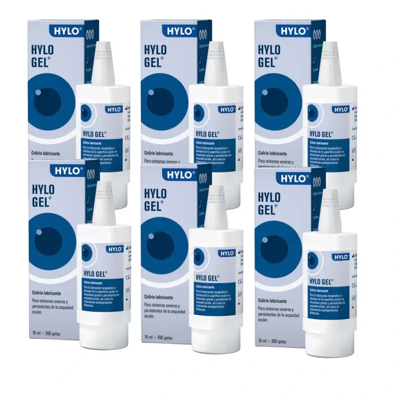 Hylo Gel Colirio 10 ml, Pack de 6