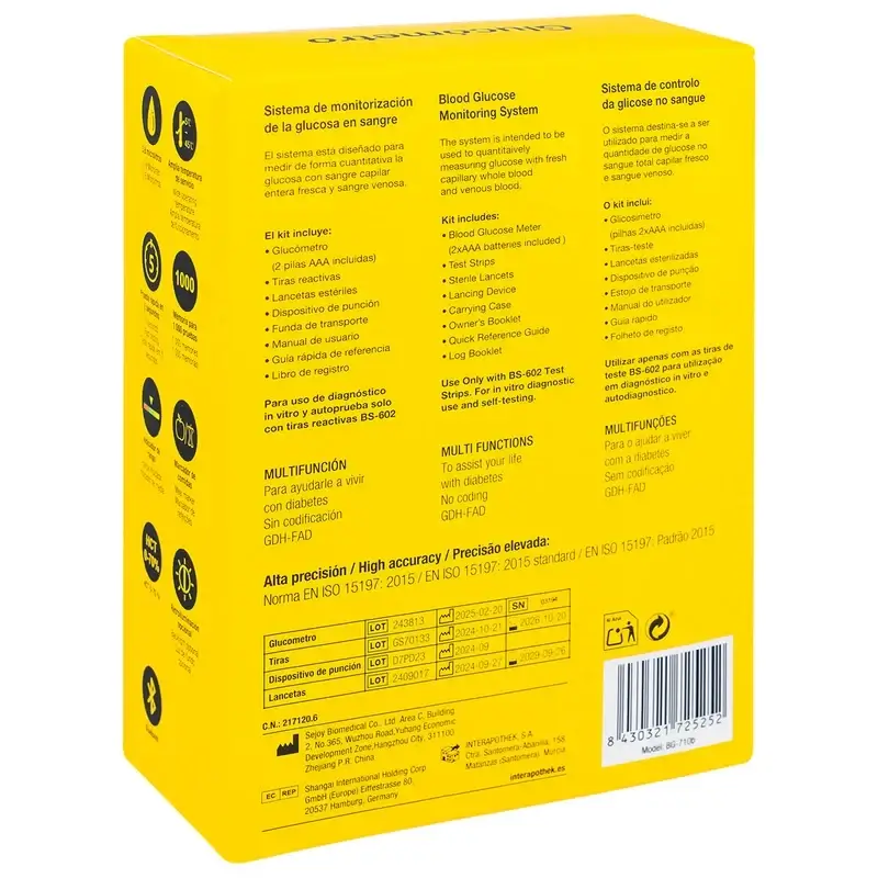 Interapothek Glucometro Bg-710B , 1 unidad - Image 2