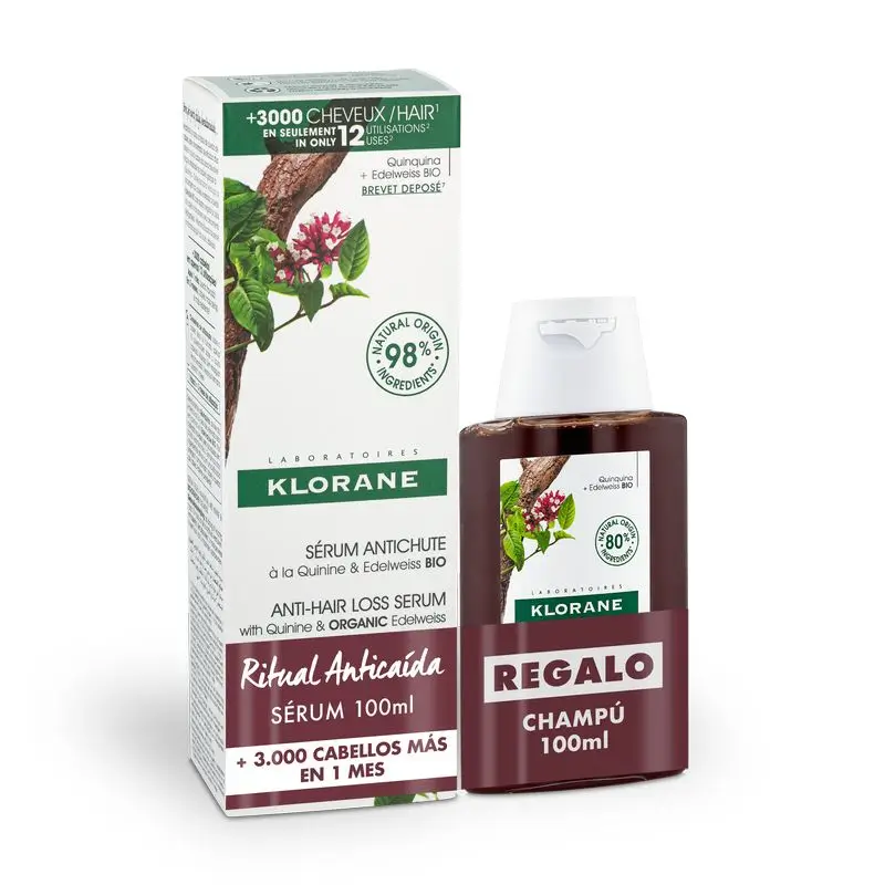 Klorane Pack Sérum Quinina +Champu Quinina 100 Ml Regalo
