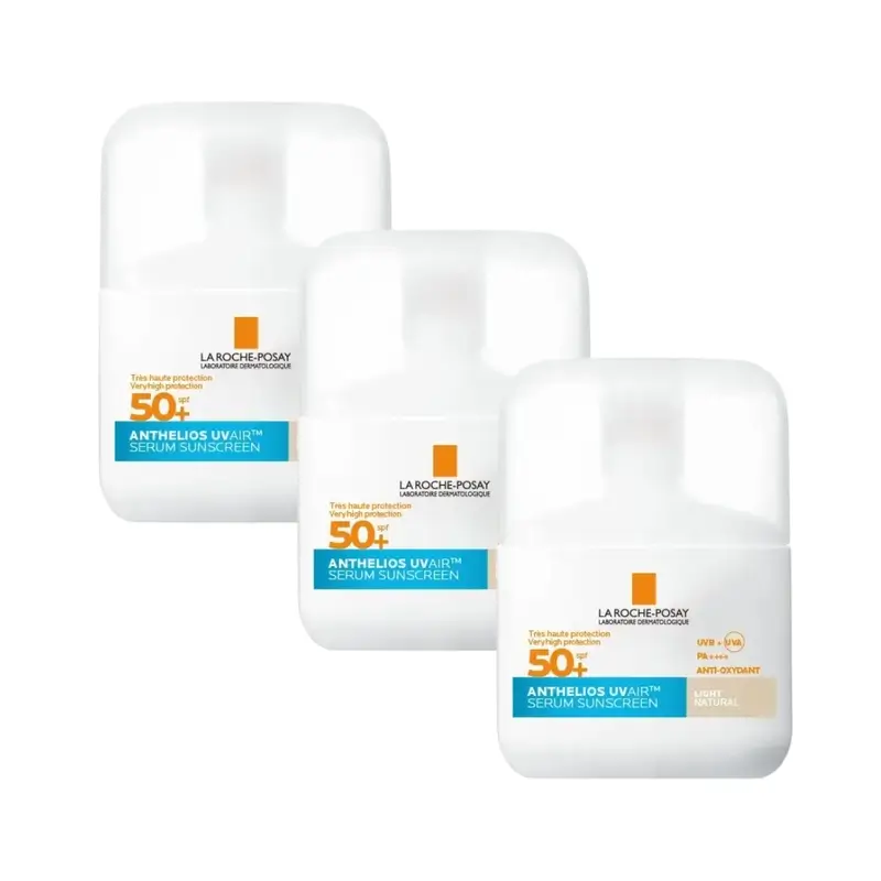 La Roche Posay Anthelios Uvair Sun Serum Spf50+ Tinted Light , 3X50 Ml