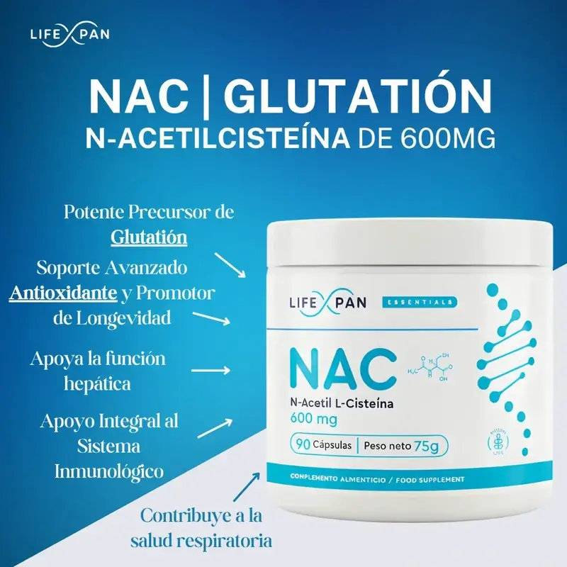 Lifexpan Nac 600 Mg N-Acetilcisteína , 90 capsulas - Image 5