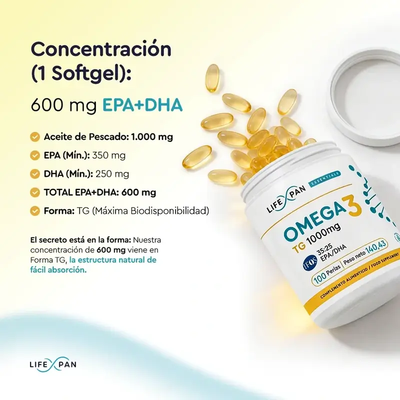 Lifexpan Omega 3 Ultra Puro Ifos 1000 Mg , 100 capsulas - Image 5