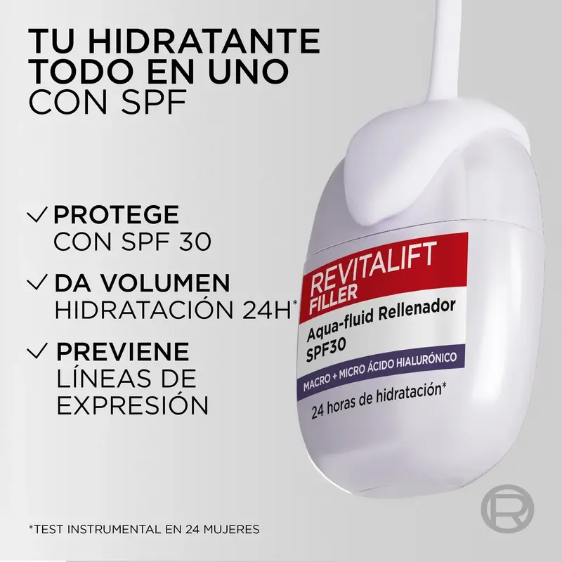 L'Oréal Paris L'Oréal Paris Revitalift Filler Aqua-Fluid Spf30 Rellenador, 40Ml - Image 4