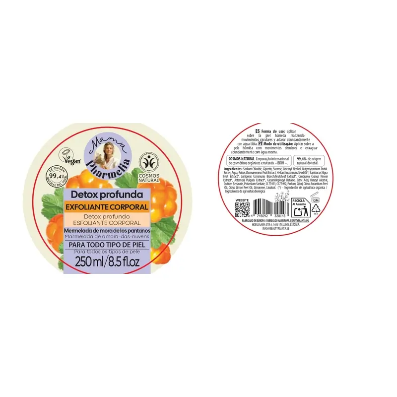 Mama Pharmelia Exfoliante Corporal Detox Profunda Con Mermelada De Mora De Los Pantanos , 250 Ml - Image 2