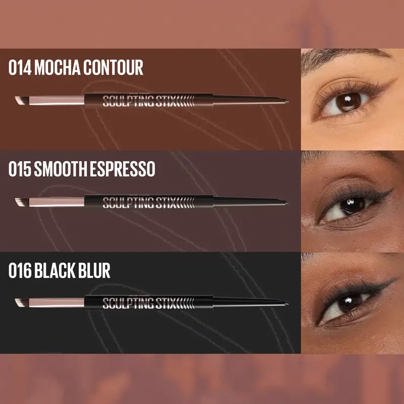 Maybelline New York Sculpting Stix Eyeliner 2 En 1, Smooth Espresso 015, 0,7G - Image 13