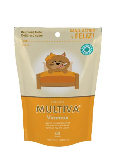 Vetnova Multiva Viramax, 60 Chews, snack para gatos