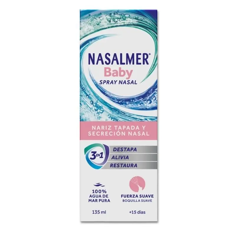 Nasalmer Baby, Limpieza Nasal Suave Con Agua De Mar, Spray 135 Ml - Image 3