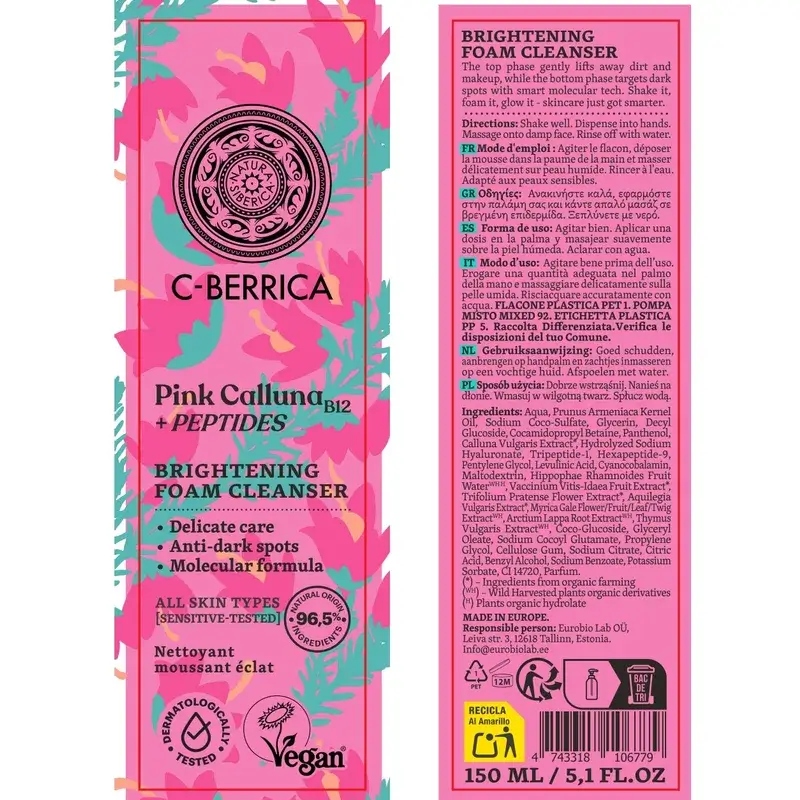 Natura Siberica Espuma Limpiadora Iluminadora , 150 ml - Image 2