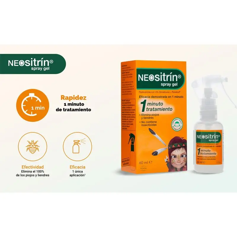 NEOsitrín® Spray Gel Líquido Antipiojos 100 ml - Image 7