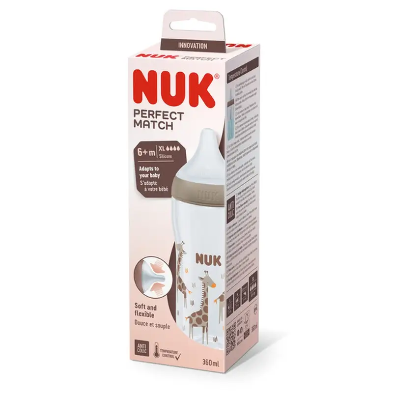 Nuk Perfect Match Pp Silicona Flujo Xl Jirafa , 360 ml