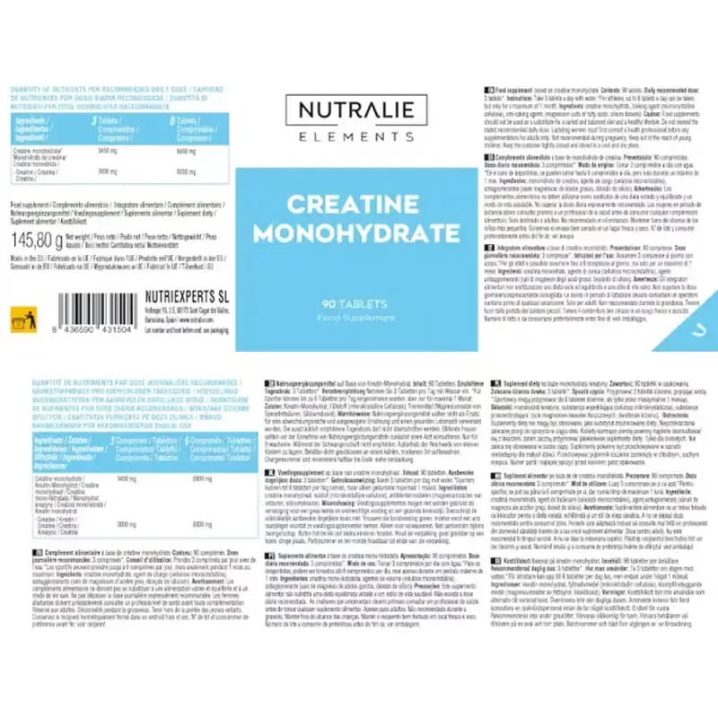 Nutralie Creatina Monohidratada 6000Mg, 90 comprimidos - Image 5