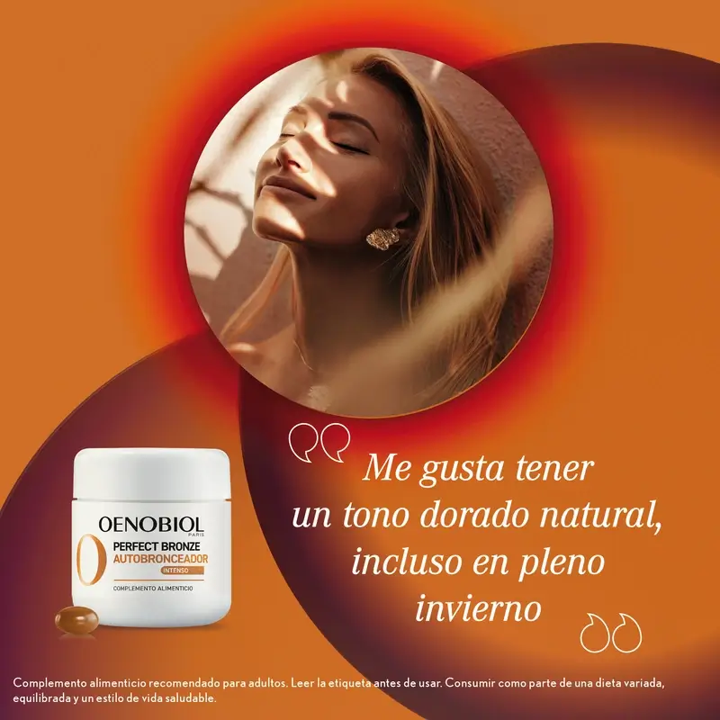 Oenobiol Perfect Bronze Autobronceador Brillo Dorado, 2x30 caps - Image 8