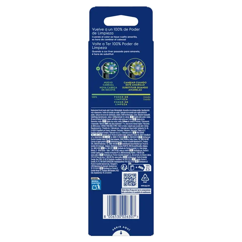 Oral-B Braun Recambio Cross Action Negro, 4 unidades - Image 3