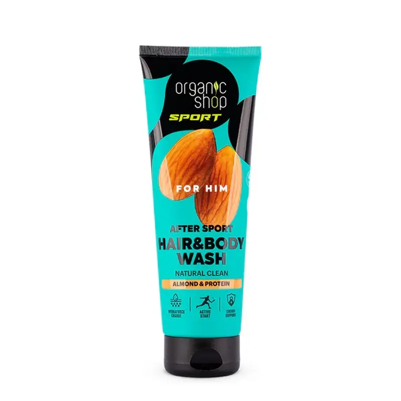 Organic Shop Gel De Ducha Y Champú Natural After Sport Para Él, 200 Ml