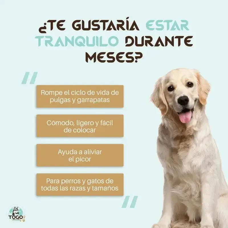 Togo Collar Antiparasitario Repelente Para Perros Todos Los Tamaños, pack de 2 - Image 8