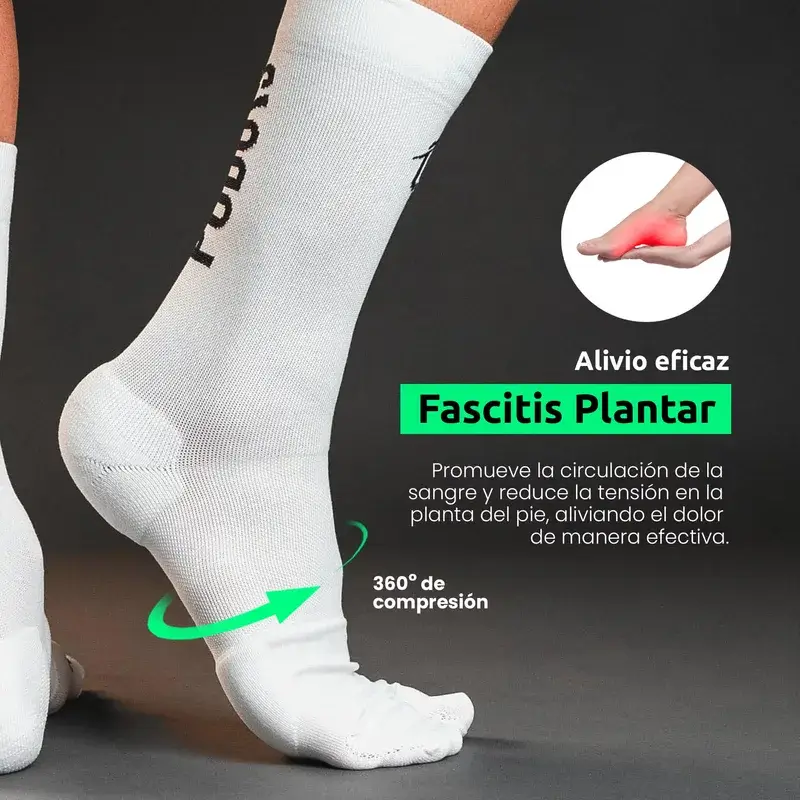 Podoks Calcetines Running Alto H5 Blanco - Image 4
