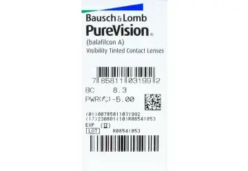 Purevision Lentillas Esféricas Mensuales , 6 unidades - -11.50, 8.6, 14.0 - Image 2