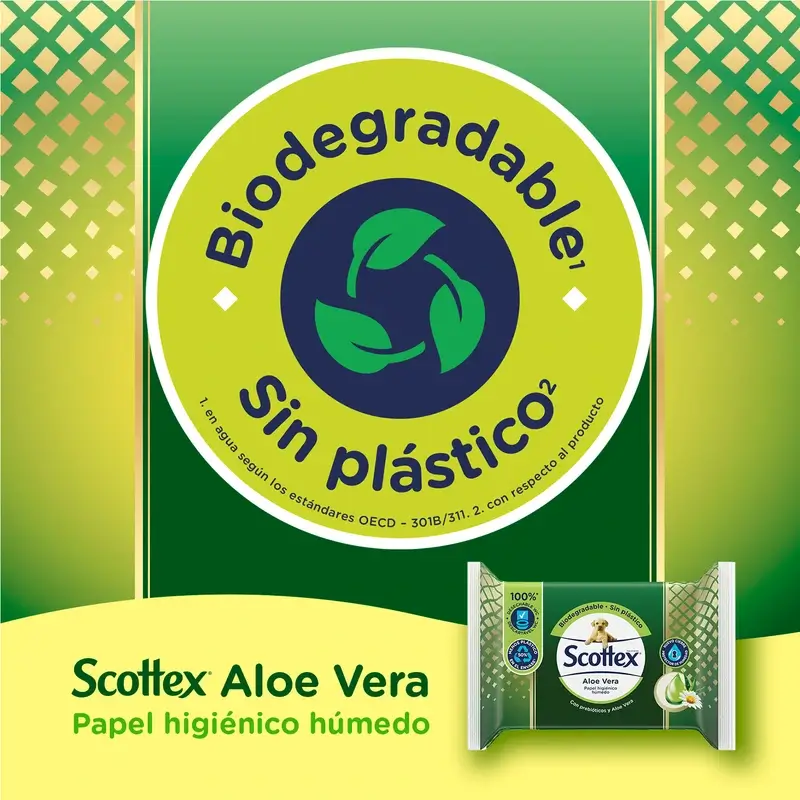 Scottex Aloe Vera Papel Higiénico Húmedo , 66 unidades - Image 4