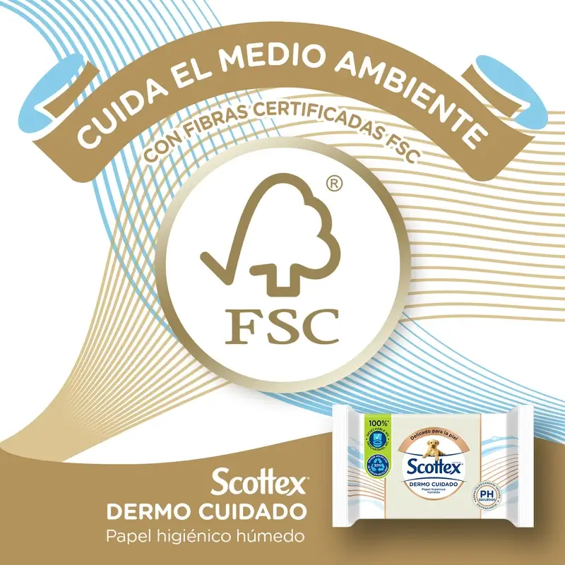 Scottex Dermo Cuidado Papel Higiénico Húmedo , 66 unidades - Image 6