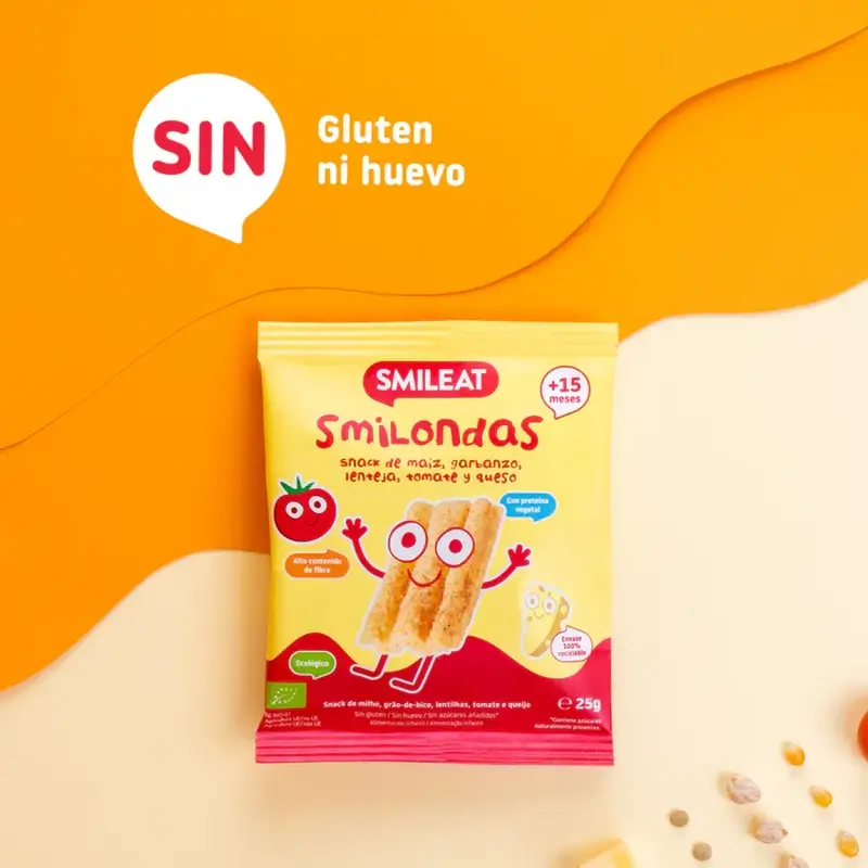 Smileat Smilondas de tomate y queso , 25 gr ECO - Image 3