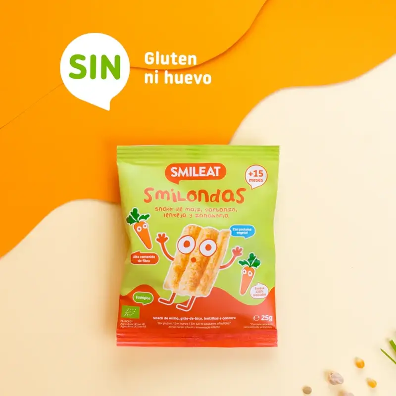 Smileat Smilondas Snack De Maiz, Legumbres Y Zanahoria , 25 gr - Image 3