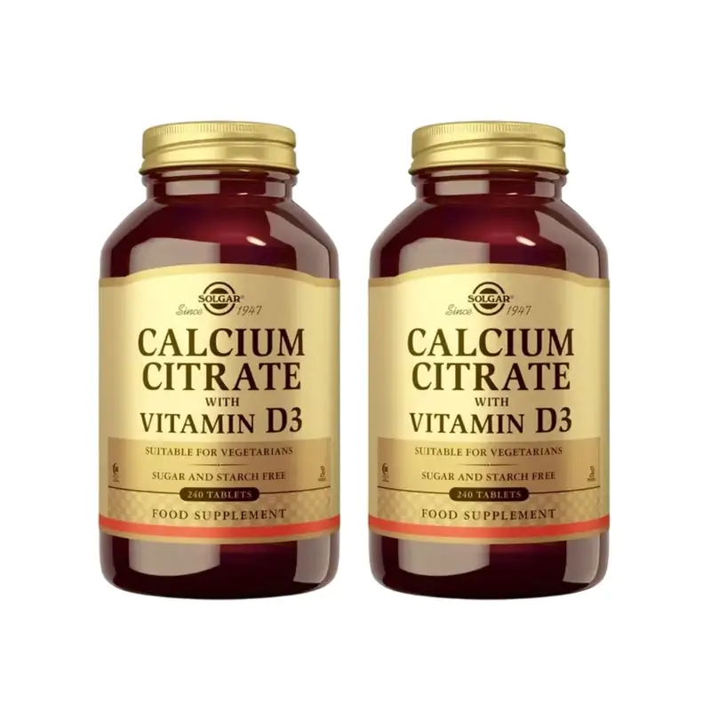 Solgar Citrato De Calcio Con Vitamina D, 2X240 Comprimidos