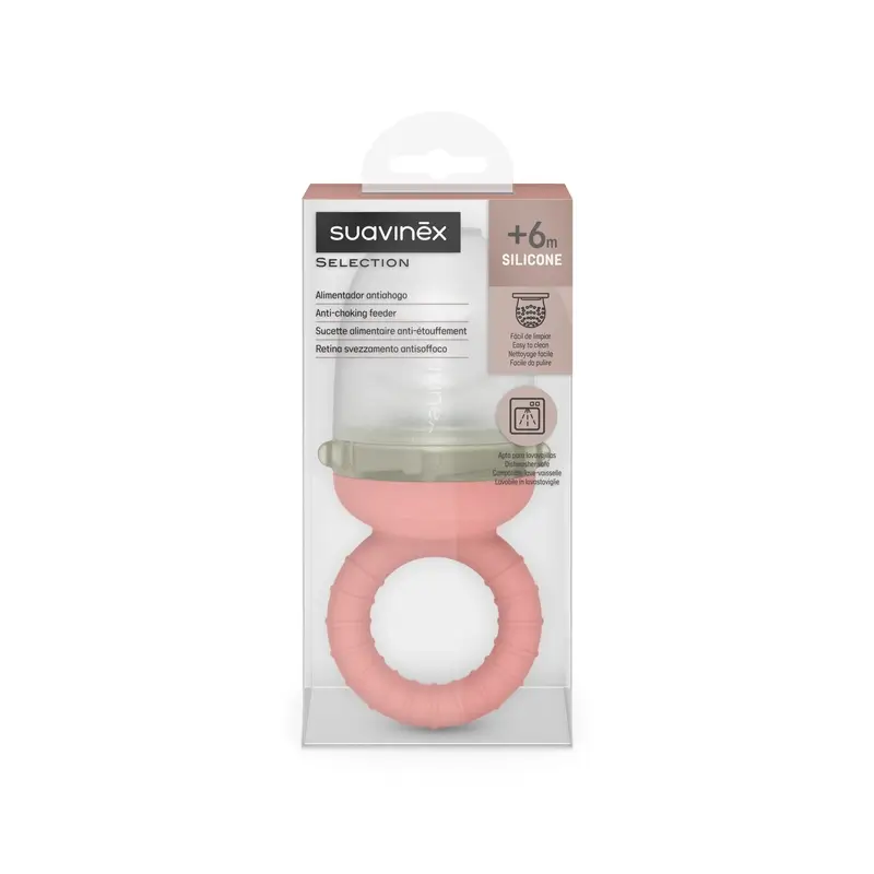 Suavinex Alimentador Antiahogo De Silicona, +6 Meses, Rosa - Image 3
