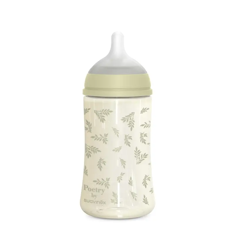 Suavinex Biberón 270 Ml, Flujo Medio (M), +3 Meses, Poetry Verde - Image 2