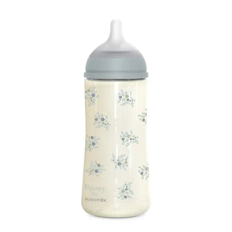 Suavinex Biberón 360 Ml, Flujo Denso (L), +6 Meses, Poetry Azul - Image 2