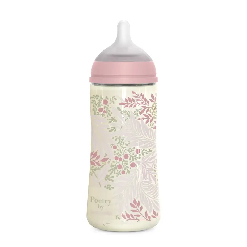 Suavinex Biberón 360 Ml, Flujo Denso (L), +6 Meses, Poetry Rosa - Image 2